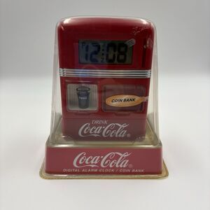 Coca-Cola 1998 Coin Bank / Digital Alarm Clock NEW
